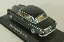Mercedes 220 S Ponton  (W180) 1956, matt black, B66040403, Minichamps 1:43