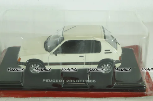 Peugeot 205 Gti, 1986, white, Hachette 1:24 Без Журнала