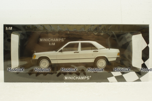 Mercedes 190E (W201) 1982 Silver, 155037004, Minichamps 1:18