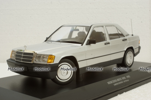 Mercedes 190E (W201) 1982 Silver, 155037004, Minichamps 1:18