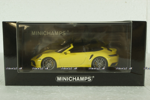 Porsche 911 (992) Turbo S Cabriolet 2019 Yellow, 410069484, Minichamps 1:43