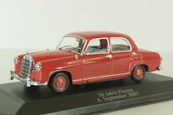 Mercedes 180 A Ponton (W180) 1956, 50 years Ponton 06 September 2003, red, B66040358, Minichamps 1:43