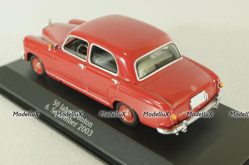 Mercedes 180 A Ponton (W180) 1956, 50 years Ponton 06 September 2003, red, B66040358, Minichamps 1:43