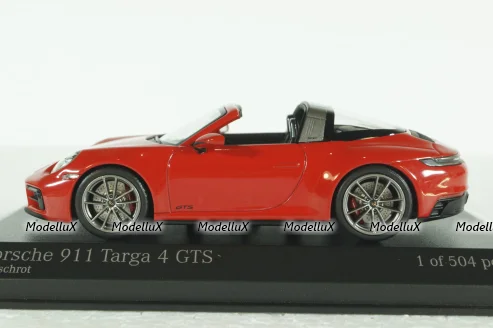 Porsche  911 (992) Targa 4 GTS 2022 Red 410061060, Minichamps 1:43