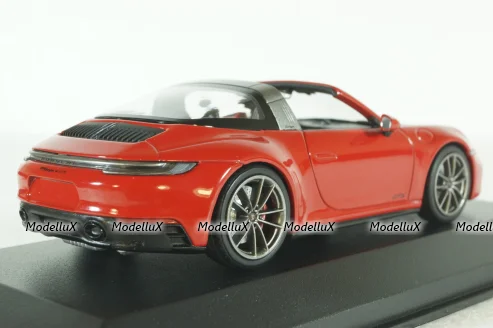 Porsche  911 (992) Targa 4 GTS 2022 Red 410061060, Minichamps 1:43