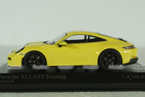 Porsche 911 (992) GT3 Touring 2021, yellow, 410069601, Minichamps 1:43