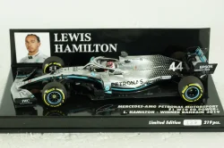 MERCEDES-AMG PETRONAS W10 EQ POWER, HAMILTON 1ST BAHRAIN GP 2019, 413190244, Minichamps 1:43