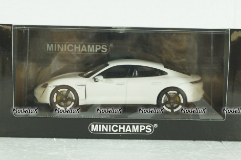 Porsche Taycan Turbo S 2020, white, 410068476, Minichamps 1:43