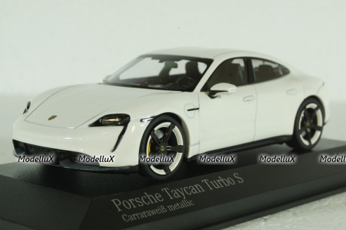 Porsche Taycan Turbo S 2020, white, 410068476, Minichamps 1:43