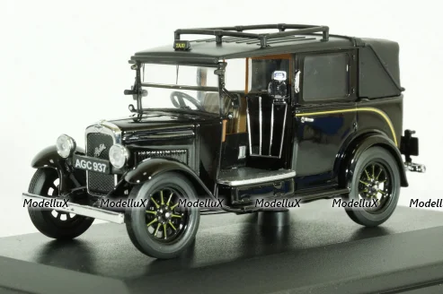 Austin Low Loader Taxi, black, AT001, Oxford 1:43