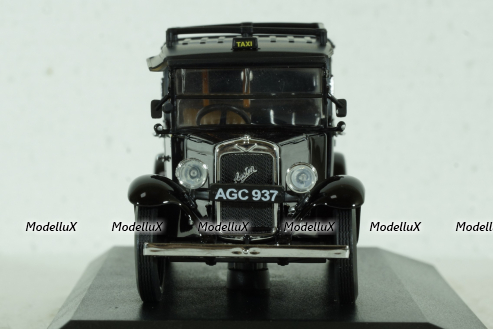 Austin Low Loader Taxi, black, AT001, Oxford 1:43
