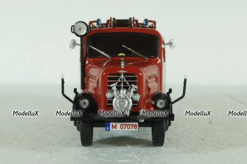 Borgward LF8 Truck 1958  Fire Engine, Camions de Pompiers, Hachette 1:43