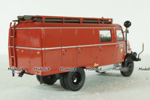 Borgward LF8 Truck 1958  Fire Engine, Camions de Pompiers, Hachette 1:43