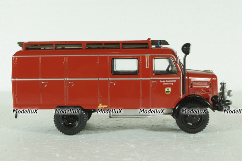 Borgward LF8 Truck 1958  Fire Engine, Camions de Pompiers, Hachette 1:43