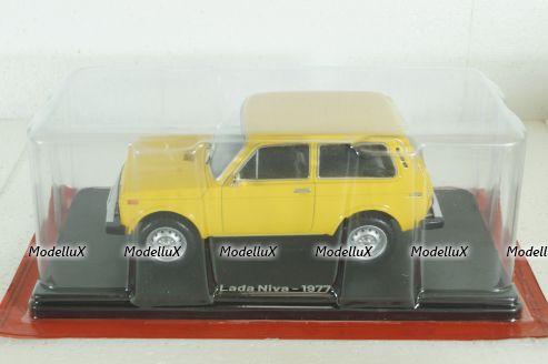 Ваз-2121 Нива, Lada 1600, 4x4, 1977, желтая, Hachette 1:24 Выпуск №7 С журналом!