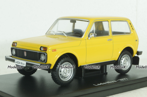 Ваз-2121 Нива, Lada 1600, 4x4, 1977, желтая, Hachette 1:24 Выпуск №7 С журналом!