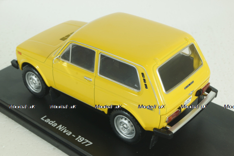 Ваз-2121 Нива, Lada 1600, 4x4, 1977, желтая, Hachette 1:24 Выпуск №7 С журналом!