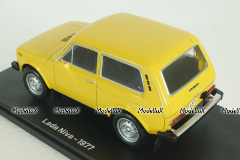 Ваз-2121 Нива, Lada 1600, 4x4, 1977, желтая, Hachette 1:24 Выпуск №7 С журналом!