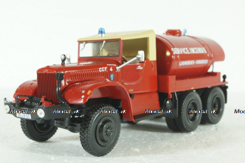GMC CC Diamond Tanker Truck Service Incendie 1963, Camions de Pompiers, Hachette 1:43