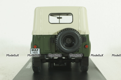 Уаз-469Б, 1972, хаки, Hachette 1:24 Выпуск №33 С журналом!
