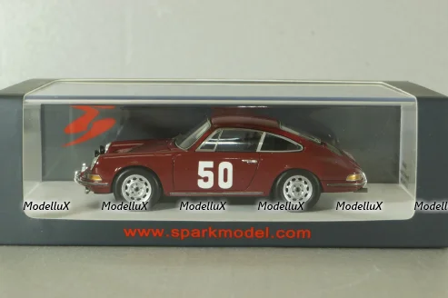 Porsche 911 #50, red, Rally Monte Carlo 1966, S6604, Spark 1:43