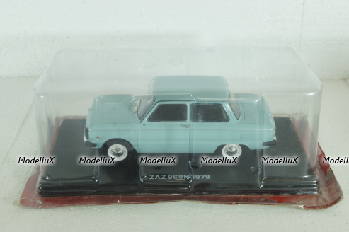 Заз-968М 1979, голубой, Hachette 1:24 Без зеркала!