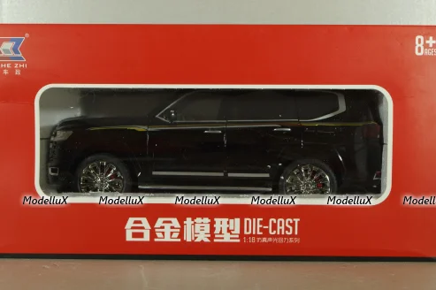Toyota Land Cruiser 300 2021, black, C0852, Che Zhi 1:18