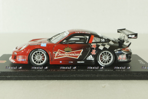Porsche 911 (997) GT3 Cup #58, red, Carrera Cup Asia 2013, SA037, Spark 1:43
