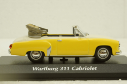 Wartburg A311 Cabriolet, 1958, yellow/white, 940015931, Maxichamps 1:43