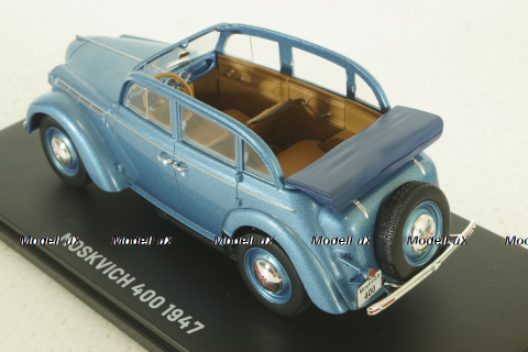 Москвич-400, 1947, синий, Hachette 1:24