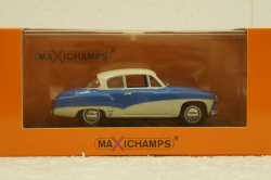 Wartburg A311 Coupe, 1958, blue/white, 940015920, Maxichamps 1:43