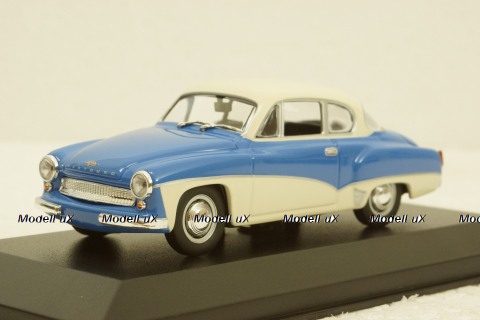 Wartburg A311 Coupe, 1958, blue/white, 940015920, Maxichamps 1:43