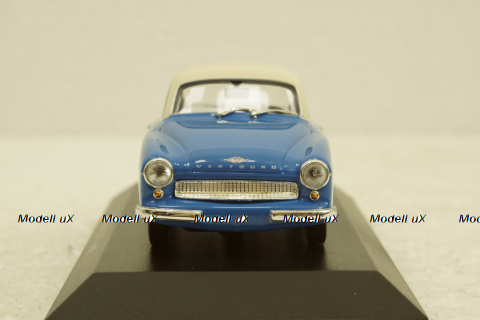 Wartburg A311 Coupe, 1958, blue/white, 940015920, Maxichamps 1:43