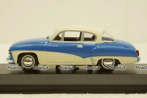 Wartburg A311 Coupe, 1958, blue/white, 940015920, Maxichamps 1:43