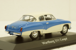 Wartburg A311 Coupe, 1958, blue/white, 940015920, Maxichamps 1:43