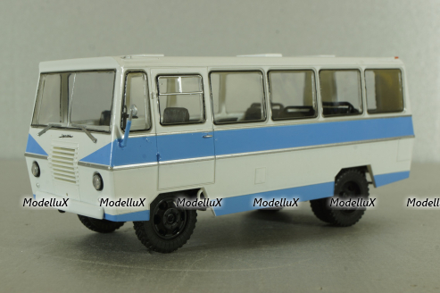 Уралец-66 белый/голубой, Наши Автобусы №67, Modimio 1:43
