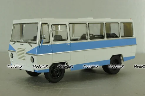 Уралец-66 белый/голубой, Наши Автобусы №67, Modimio 1:43