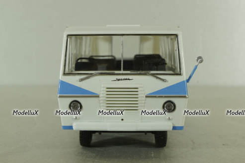 Уралец-66 белый/голубой, Наши Автобусы №67, Modimio 1:43