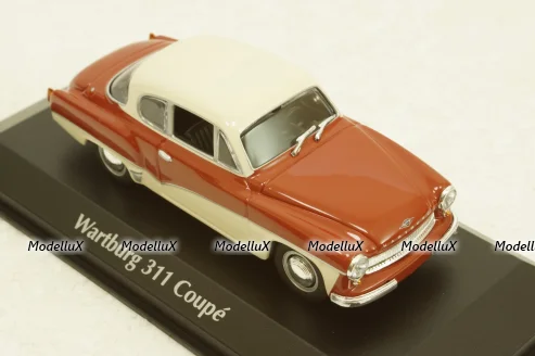 Wartburg A311 Coupe, 1958, red/white, 940015921, Maxichamps 1:43