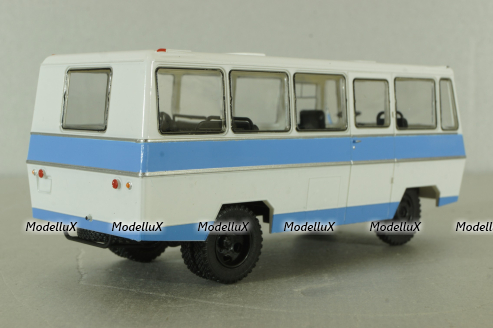 Уралец-66 белый/голубой, Наши Автобусы №67, Modimio 1:43