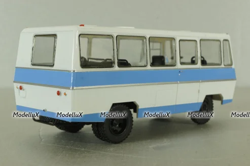 Уралец-66 белый/голубой, Наши Автобусы №67, Modimio 1:43