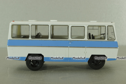 Уралец-66 белый/голубой, Наши Автобусы №67, Modimio 1:43