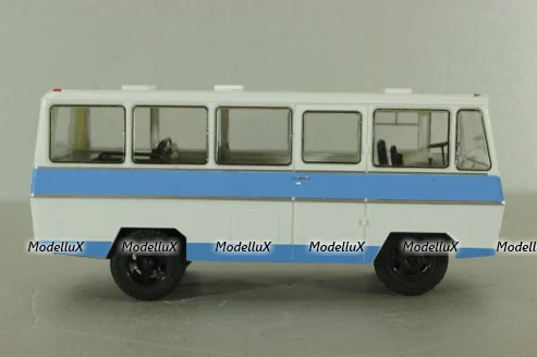 Уралец-66 белый/голубой, Наши Автобусы №67, Modimio 1:43