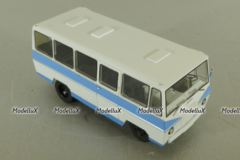 Уралец-66 белый/голубой, Наши Автобусы №67, Modimio 1:43