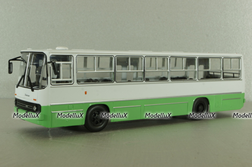 Икарус-260.06 автобус, белый/зеленый, NA025, Наши Автобусы №25, 1:43