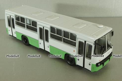 Икарус-260.06 автобус, белый/зеленый, NA025, Наши Автобусы №25, 1:43