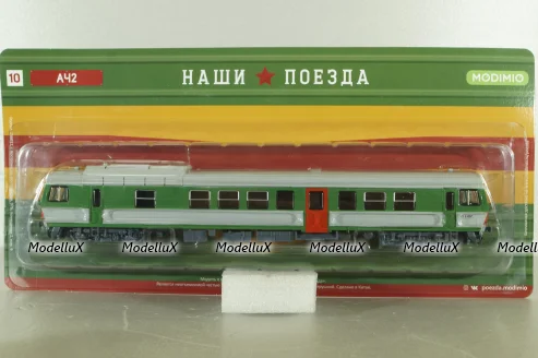 АЧ2 автомотриса, зеленый, Наши поезда № 10, Modimio 1:87