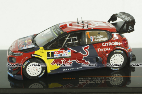 Citroen C3 WRC, S.Ogier/J.Ingrassia, Red Bull Rally Chile 2019, RAM712, IXO 1:43