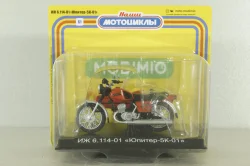 ИЖ Юпитер-5К-01 (ИЖ 6.114-01) мотоцикл с коляской 1986, красный, Наши Мотоциклы №61, Modimio 1:43