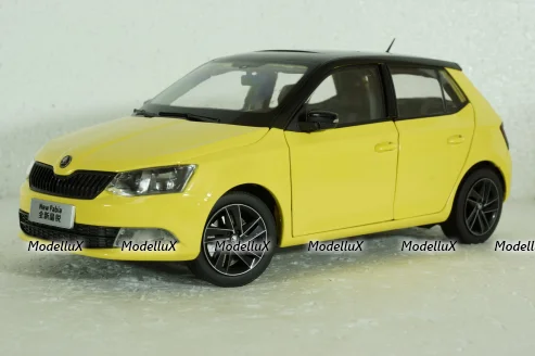 Skoda Fabia III 2015, yellow, 2350Y, Paudi 1:18
